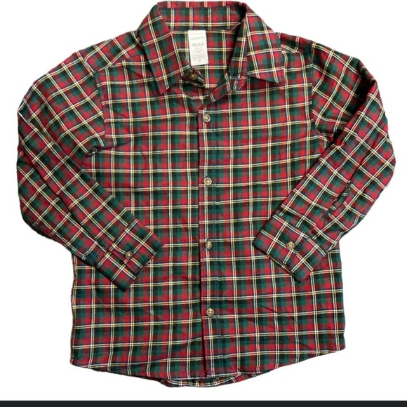 5 for $20‎ ✨ NEW Carter’s boys Christmas holiday plaid long sleeve shirt 4t - Picture 1 of 6